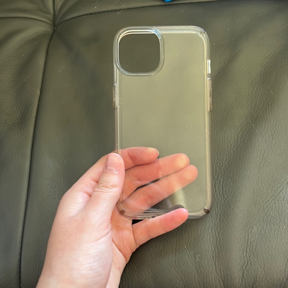 Clear iPhone 13 case. Speck